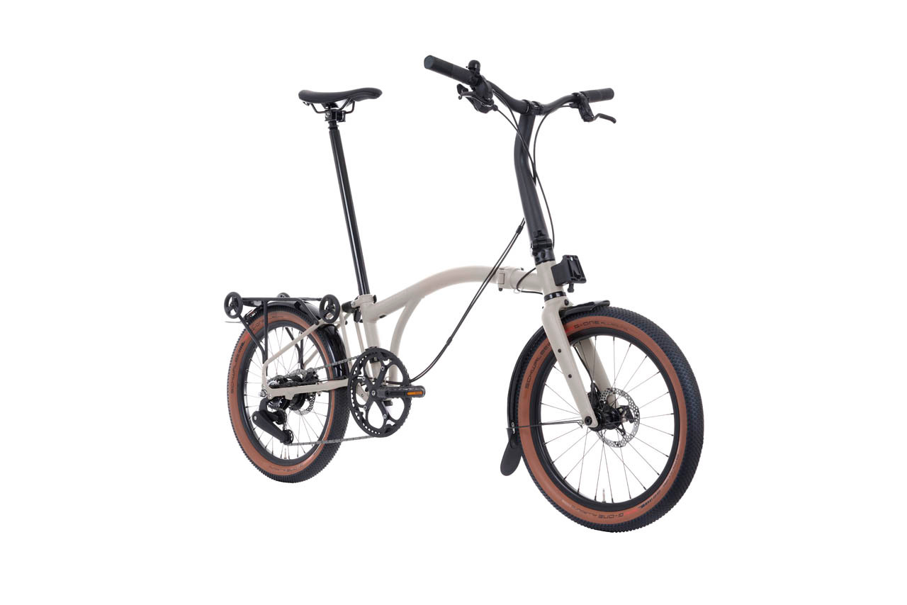 Traildust White Brompton G Line folding bicycle