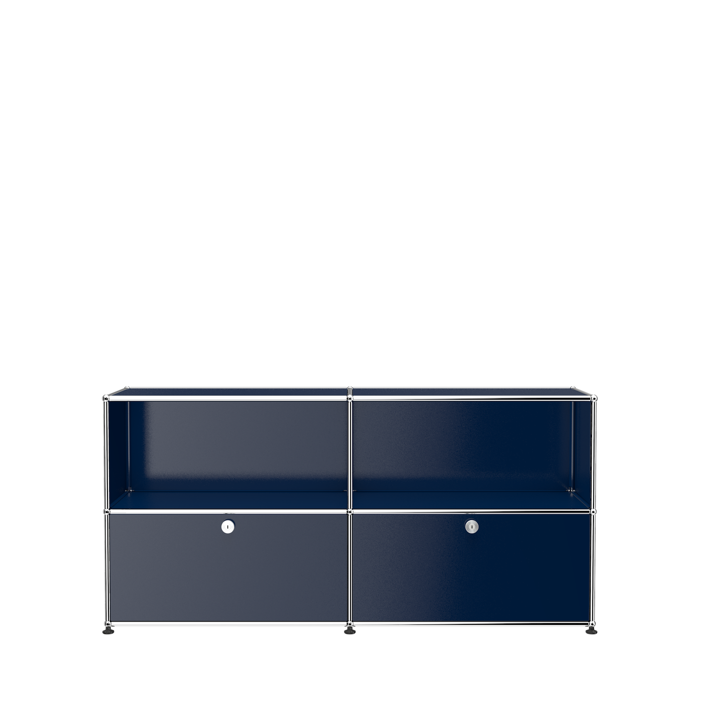 Steel blue USM Haller C2A credenza on white