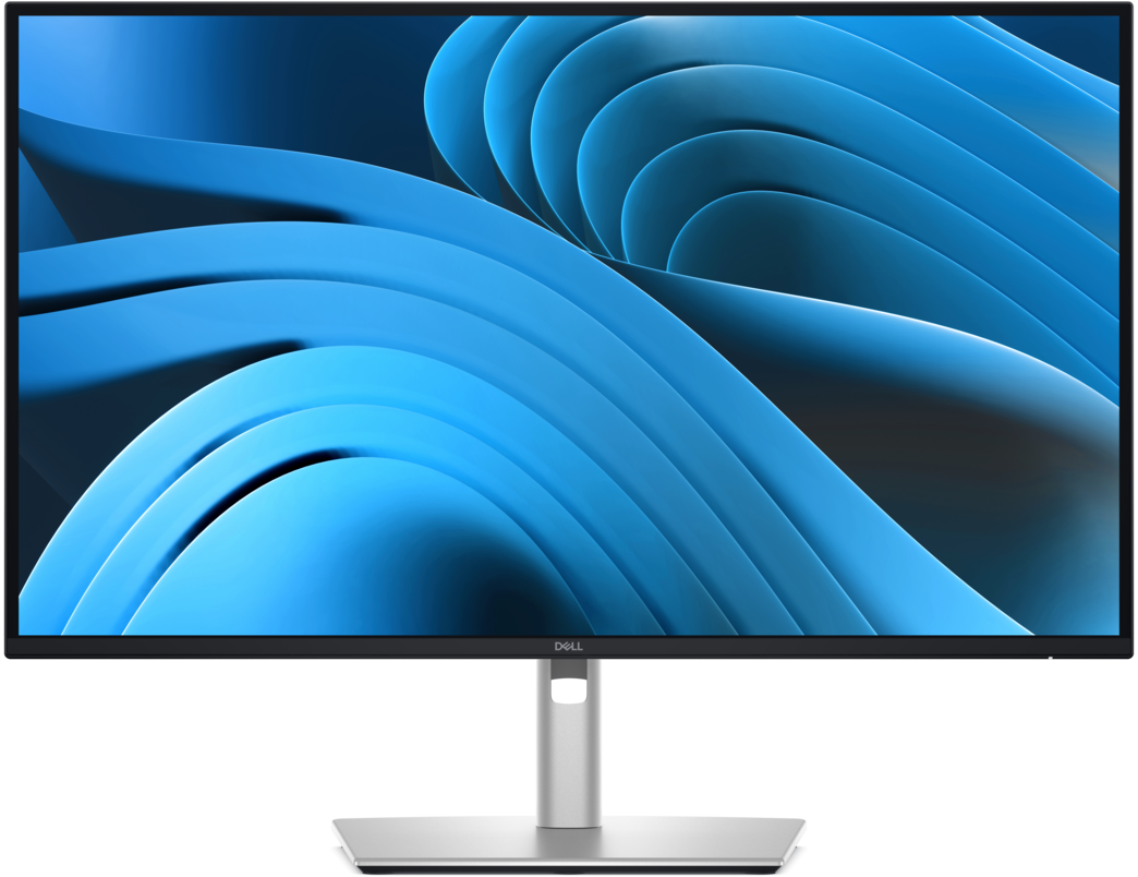 Dell P2725QE monitor with included stand, front view