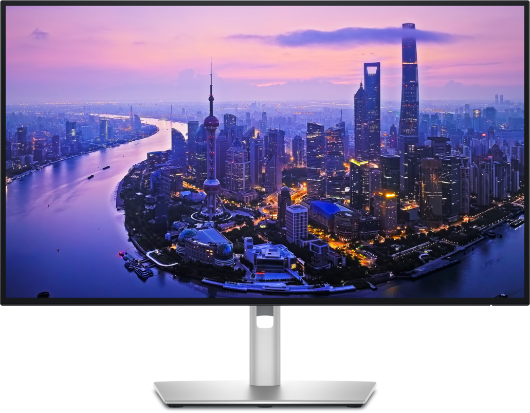Dell U2725QE monitor with included stand, front view