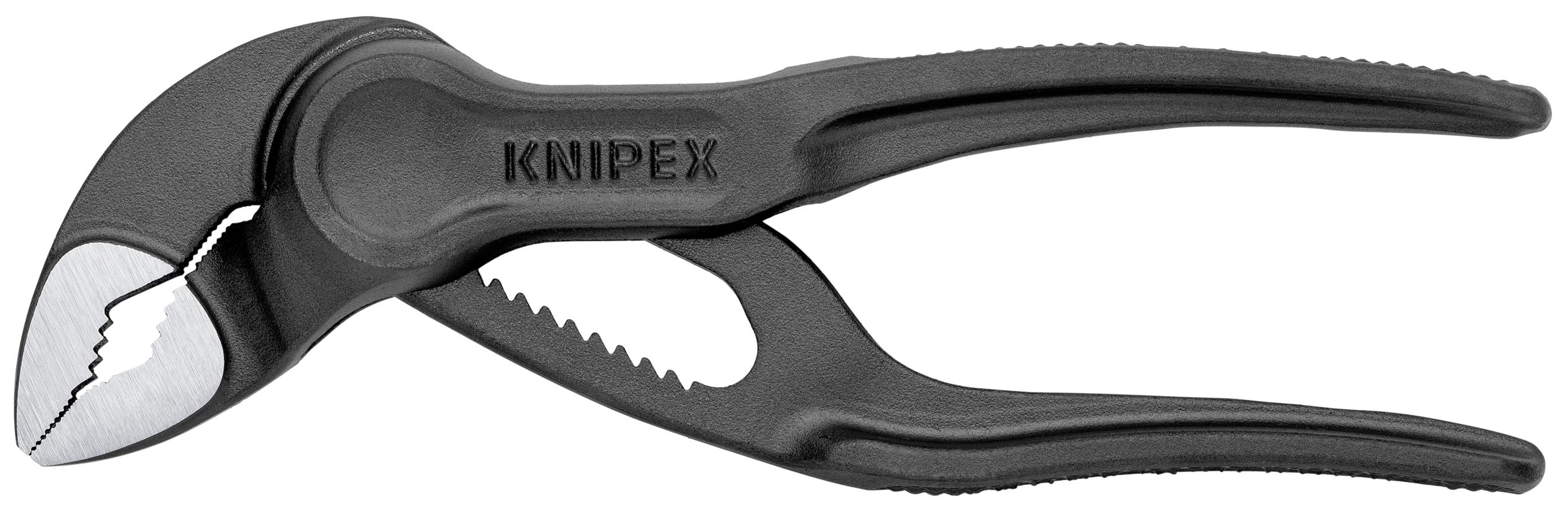 KNIPEX 87 00 100 Cobra XS, black finish and toothed jaws