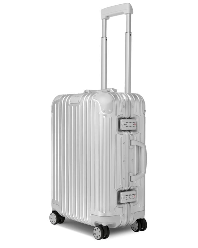 Silver RIMOWA Original Cabin aluminum suitcase